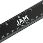 JAM Paper Stainless Steel 12" Ruler, Black (347M12BL)