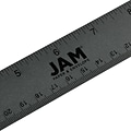 JAM Paper Stainless Steel 12 Ruler, Grey (347M12GY)