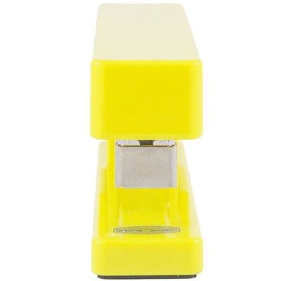 JAM Paper Modern Desktop Stapler, 10 Sheet Capacity, Yellow (337YEZ)