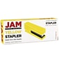 JAM Paper Modern Desktop Stapler, 10 Sheet Capacity, Yellow (337YEZ)