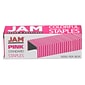 JAM Paper Colorful Staples, 1/4" Leg Length, Pink, 5000/Box (335PIZ)