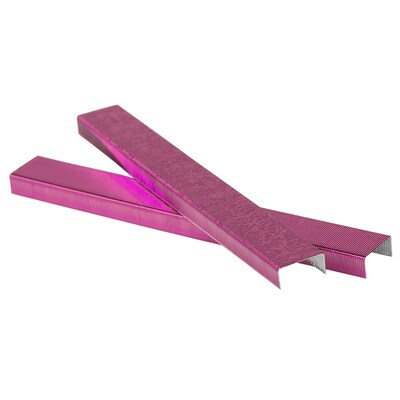 JAM Paper Colorful Staples, 1/4" Leg Length, Pink, 5000/Box (335PIZ)