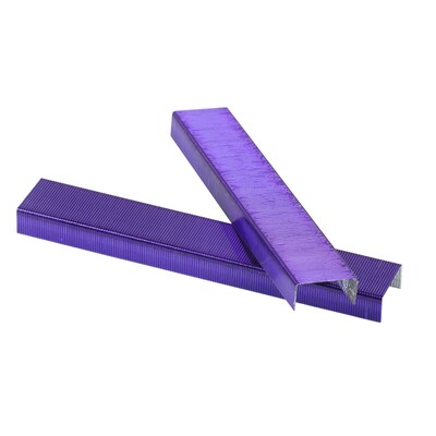JAM Paper Colorful Staples, 1/4" Leg Length, Purple, 5000/Box (335PUZ)