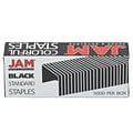 JAM Paper Colorful Staples, 1/4 Leg Length, Black, 5000/Box (335BLZ)