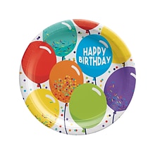 Amscan Birthday Celebration Plate, Multicolor, 80/PK (752494)