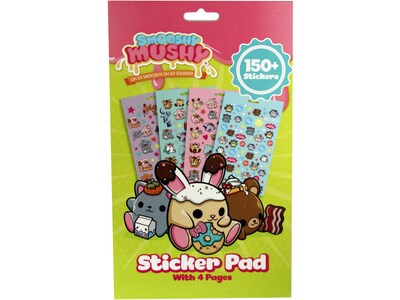 Inkology Smooshy Mushy Sticker Pad, Multicolor, 150/Pack (997-9)