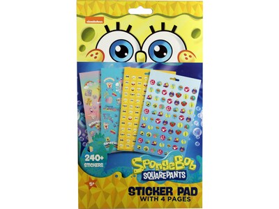 Inkology SpongeBob Sticker Pad, Multicolor, 240Stickers/Pack, PK/24 (132-4)