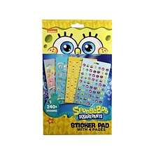 Inkology SpongeBob Sticker Pad, Multicolor, 240Stickers/Pack, PK/24 (132-4)