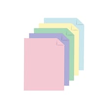 Astrobrights Astrodesigns 65 lb. Paper, 8.5 x 11, Assorted Pastel Colors, 50 Sheets/Pack (91803)