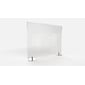 Ghent Non-Tackable Desktop Free Standing Protection Screen, 24"H x 29"W, Clear Plastic (DPSC2429-F)