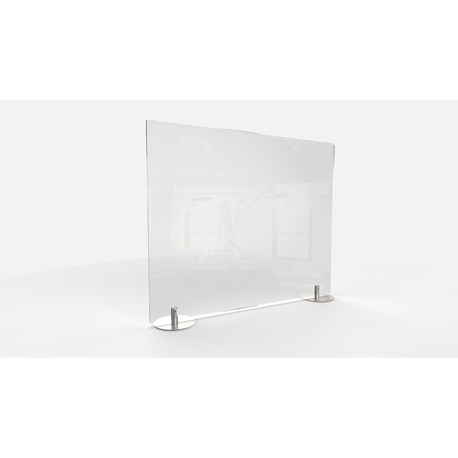 Ghent Non-Tackable Desktop Free Standing Protection Screen, 24H x 29W, Clear Plastic (DPSC2429-F)