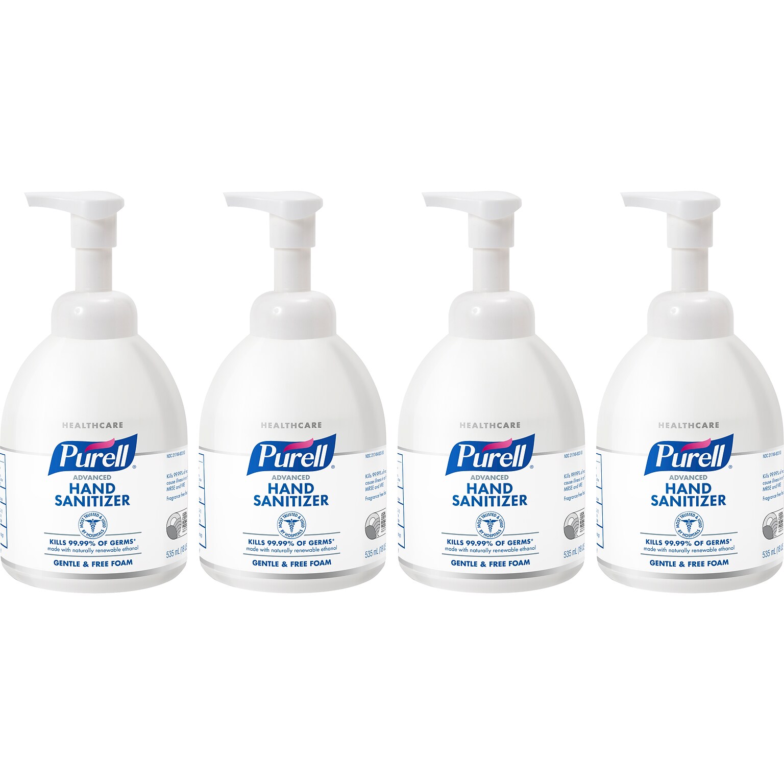 PURELL Advanced 70% Alcohol Foaming Hand Sanitizer, 535 mL, 4/Pack (5791-04)