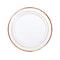 Amscan Premium Party Plate, White with Rose Gold Trim (430547)