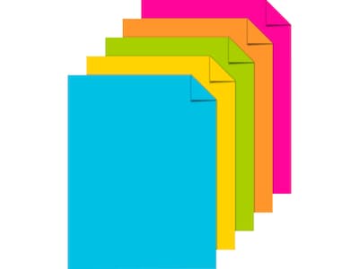 Astrobrights Bright 65 lb. Cardstock Paper, 8.5" x 11", Assorted Colors, 250 Sheets/Pack (99904)