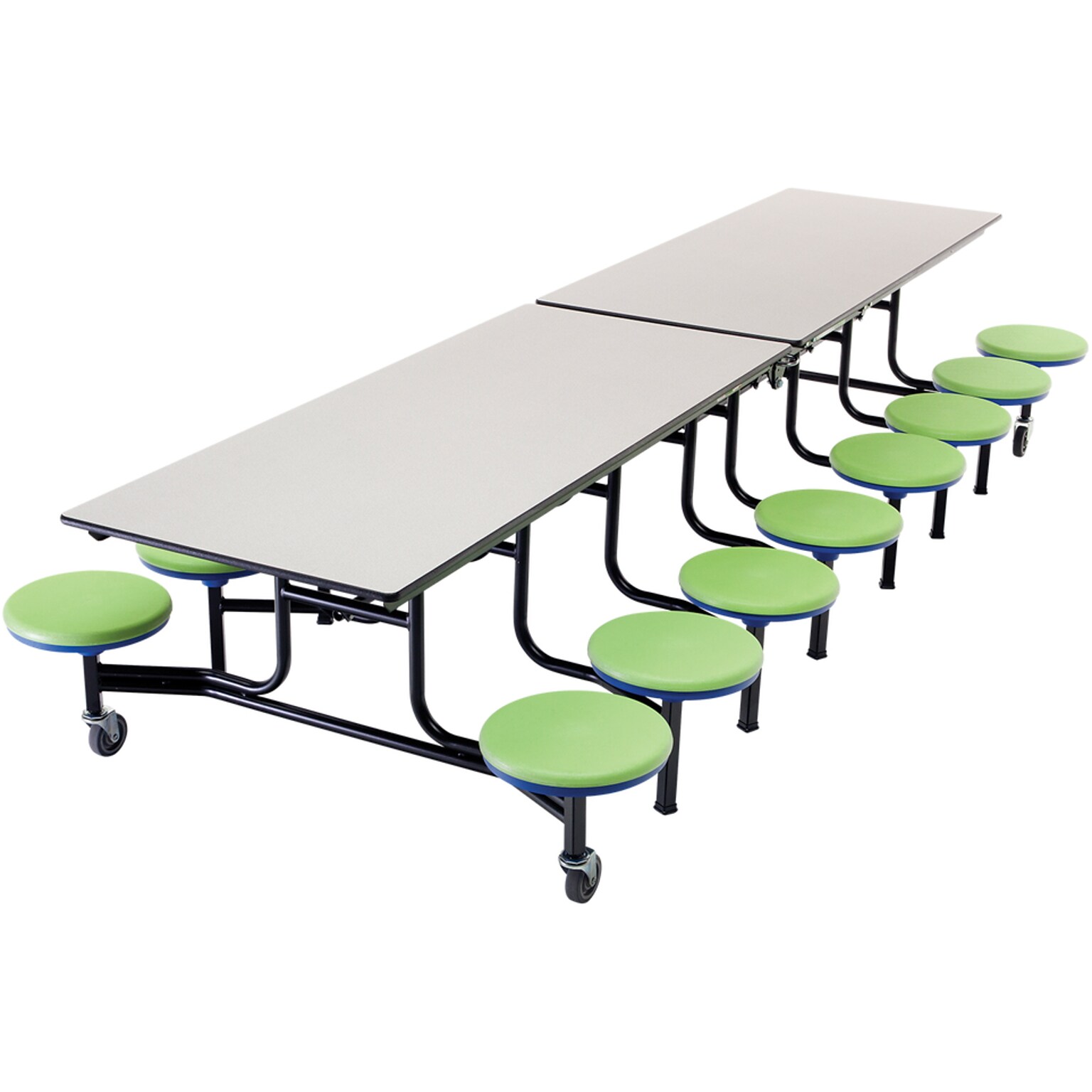 AmTab Mobile Stool Table, 30 x 145, Gray Nebula (QUICK-MST1216-GNBB)
