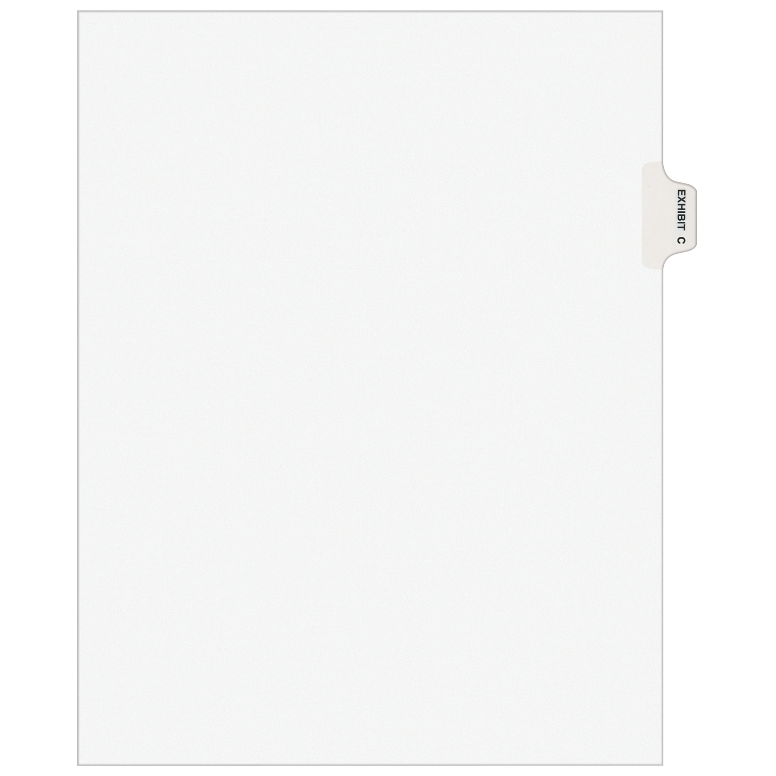 Avery Legal Pre-Printed Paper Dividers, Side Tab EXHIBIT C Tab, White, Avery Style, Letter Size, 25/Pack (01373)