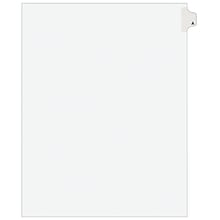 Avery Legal Pre-Printed Paper Divider, Side Tab A, White, Avery Style, Letter Size, 25/Pack (01401)