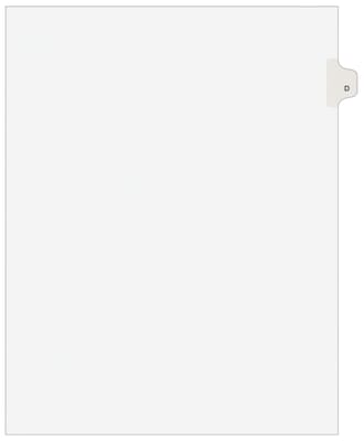 Avery Style Individual Legal Divider, Tab D, 8.5 x 11, White, 25/Set (01404)