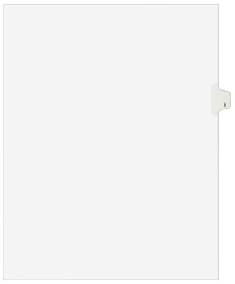 Avery Style Individual Legal Divider, Tab I, 8.5 x 11, White, 25/Set (01409)