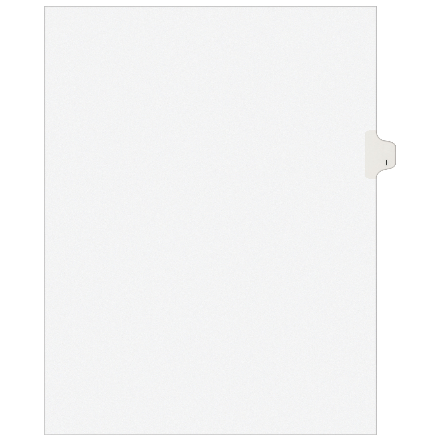 Avery Style Individual Legal Divider, Tab I, 8.5 x 11, White, 25/Set (01409)