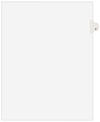 Avery Style Individual Legal Divider, Tab E, 8.5 x 11, White, 25/Set (01405)