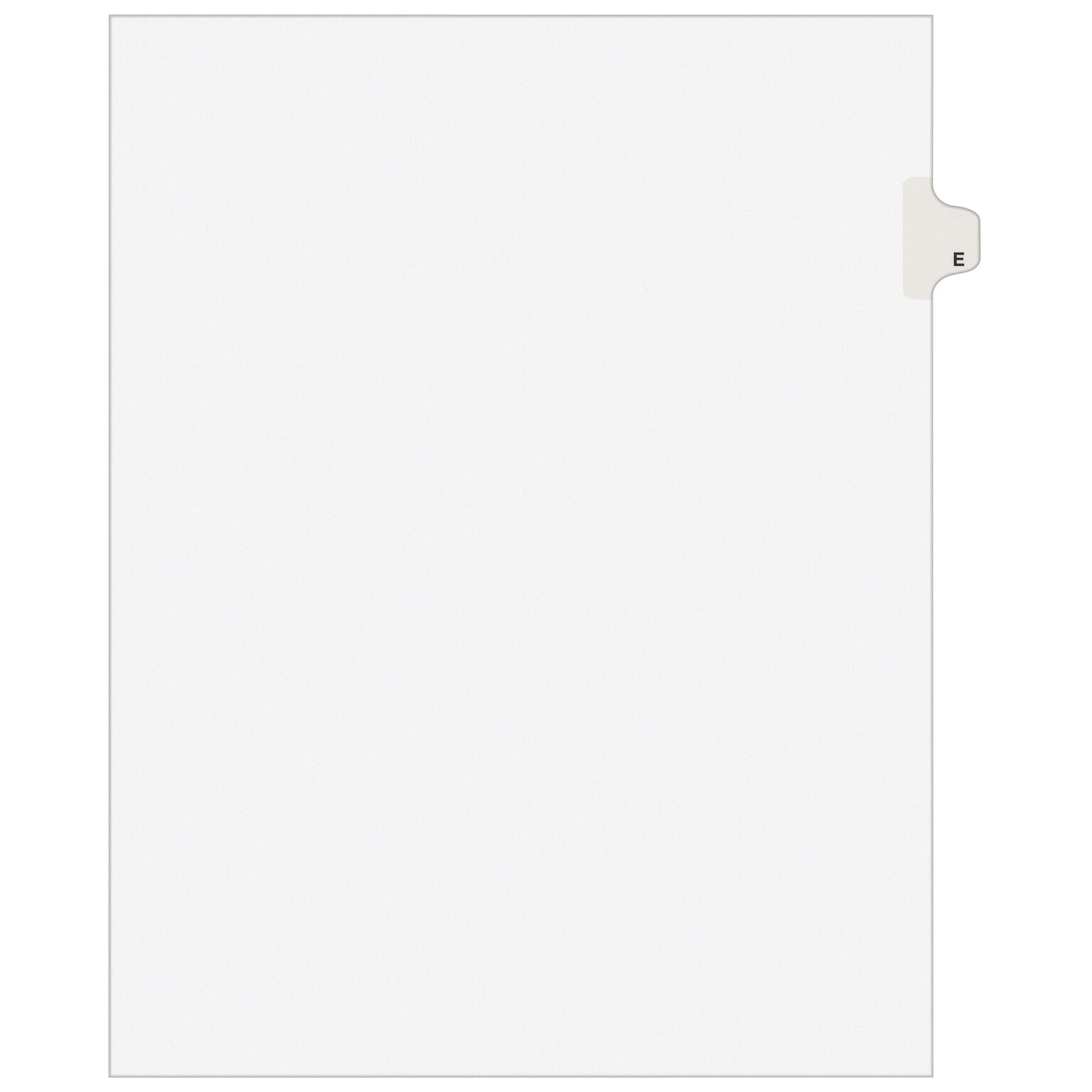 Avery Style Individual Legal Divider, Tab E, 8.5 x 11, White, 25/Set (01405)