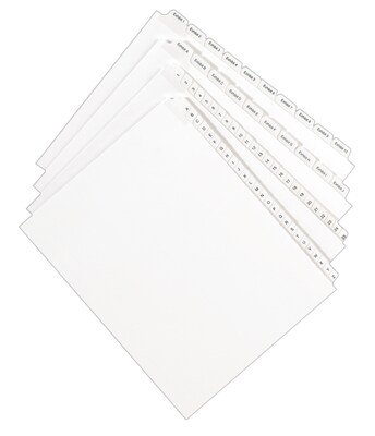 Avery Legal Pre-Printed Paper Divider Collated Set, 76-100 Tabs, White, Allstate Style, Letter Size (01704)