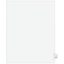 Avery Legal Pre-Printed Paper Dividers, Side Tab #24, White, Avery Style, Letter Size, 25/Pack (0102