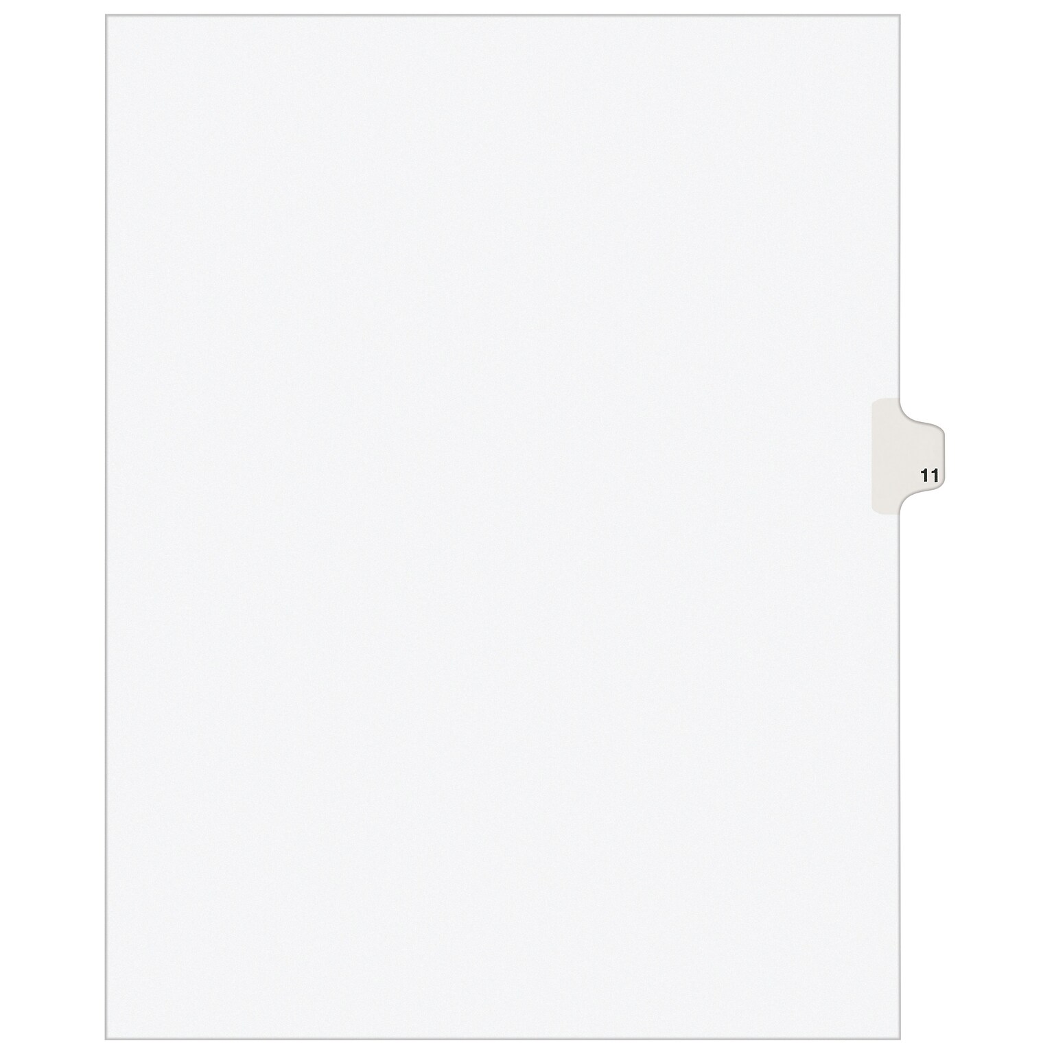 Avery Legal Pre-Printed Paper Dividers, Side Tab #11, White, Avery Style, Letter Size, 25/Pack (11921)