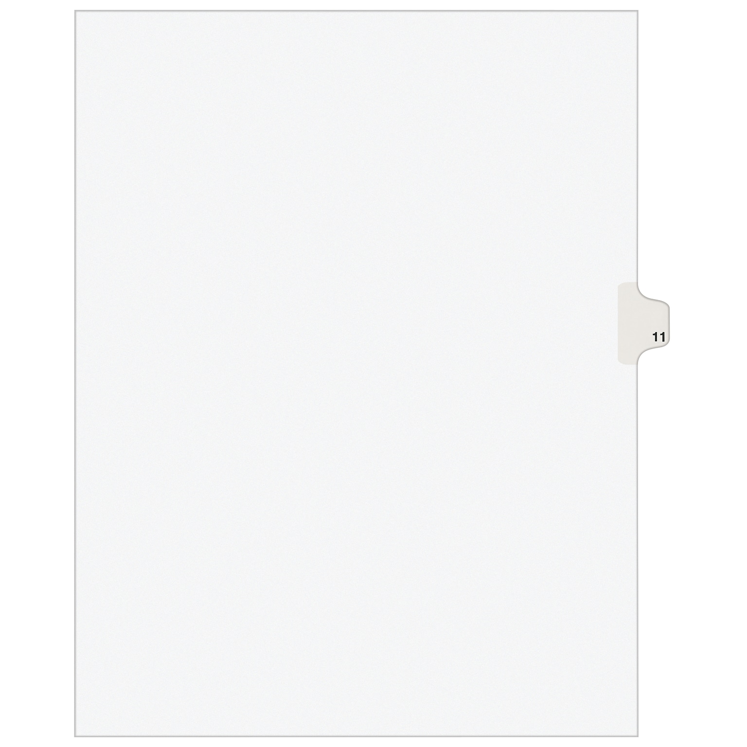 Avery Legal Pre-Printed Paper Dividers, Side Tab #11, White, Avery Style, Letter Size, 25/Pack (11921)