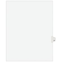 Avery Legal Pre-Printed Paper Dividers, Side Tab #17, White, Avery Style, Letter Size, 25/Pack (0101