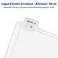 Avery Legal Pre-Printed Paper Dividers, Side Tab #2, White, Allstate Style, Letter Size, 25/Pack (82200)