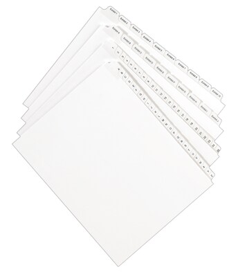 Avery Legal Pre-Printed Paper Dividers, Side Tab #4, White, Allstate Style, Letter Size, 25/Pack (82202)