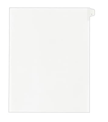 Avery Legal Pre-Printed Paper Dividers, Side Tab #1, White, Allstate Style, Letter Size, 25/Pack (82