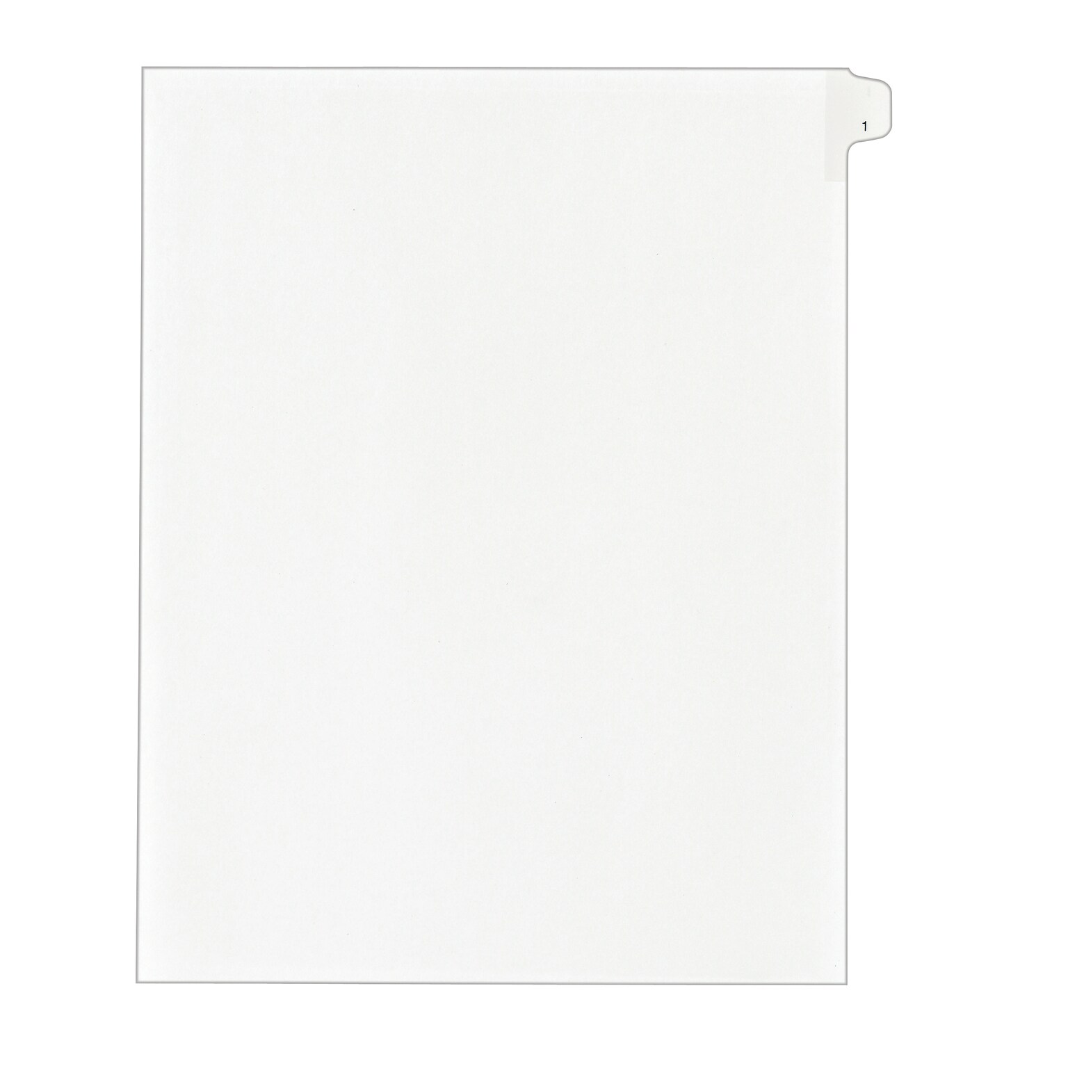 Avery Legal Pre-Printed Paper Dividers, Side Tab #1, White, Allstate Style, Letter Size, 25/Pack (82199)