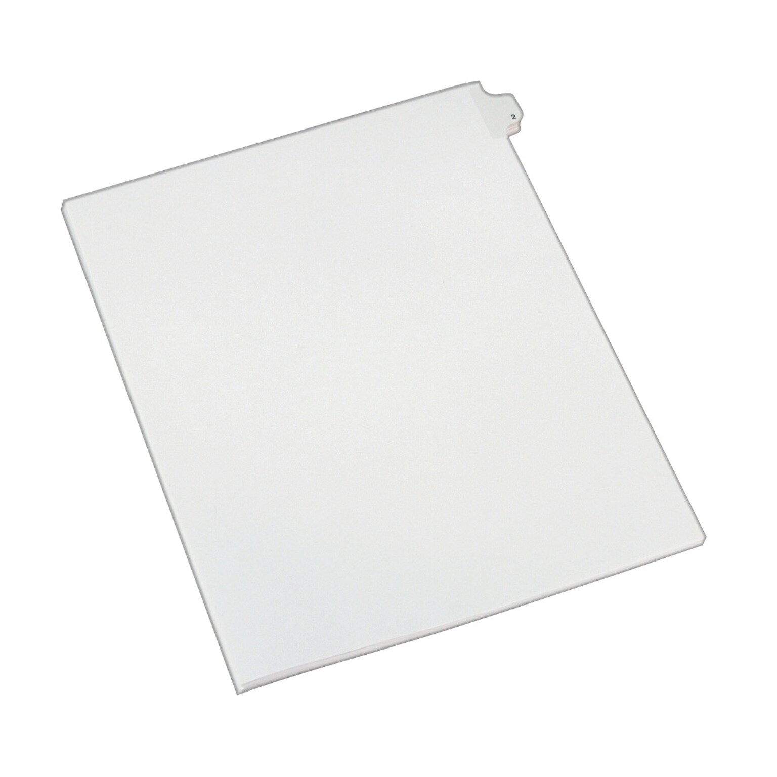 Avery Legal Pre-Printed Paper Dividers, Side Tab #2, White, Allstate Style, Letter Size, 25/Pack (82200)