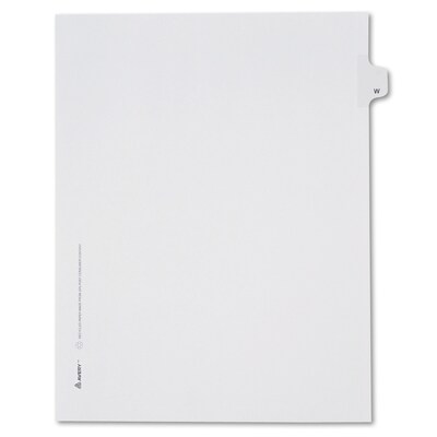 Avery® Individual Legal Dividers, Allstate® Style 82185, Letter Size, Tab W