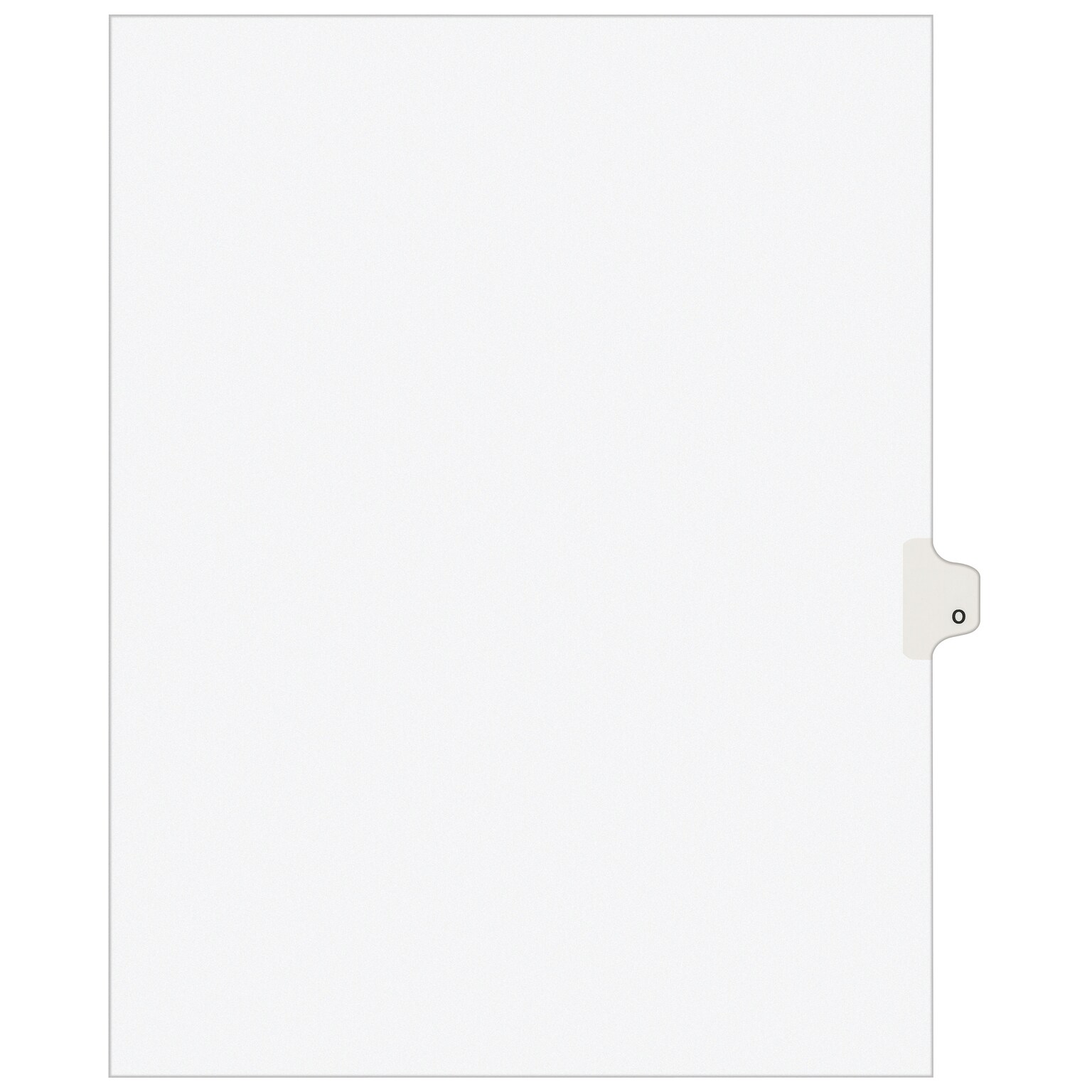 Avery Legal Pre-Printed Paper Dividers, Side Tab O, White, Avery Style, Letter Size, 25/Pack (01415)