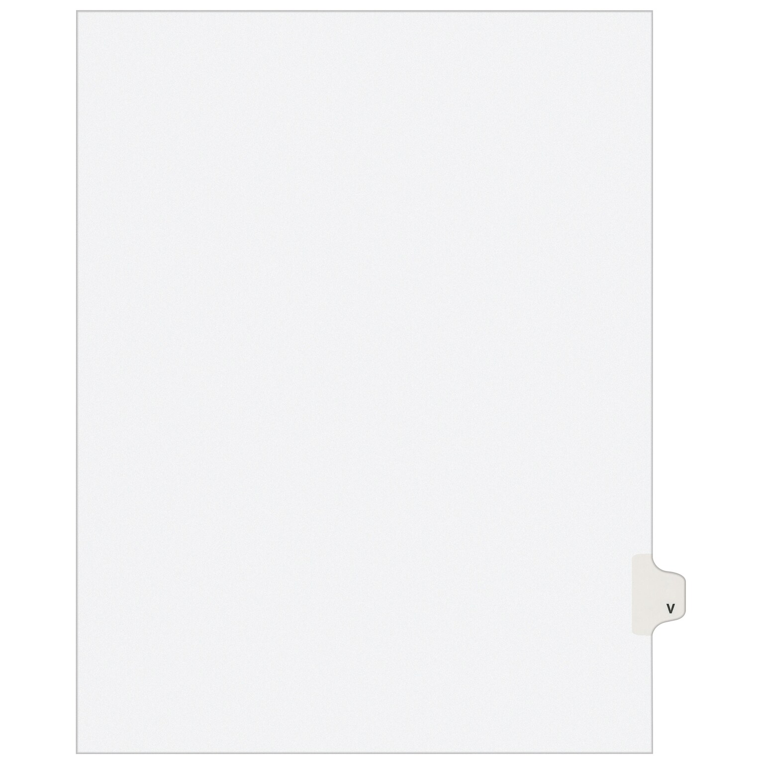 Avery Legal Pre-Printed Paper Dividers, Side Tab L, White, Avery Style, Letter Size, 25/Pack (01422)