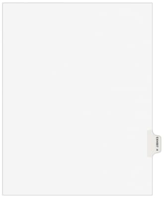 Avery Legal Pre-Printed Paper Dividers, Side Tab EXHIBIT H, White, Avery Style, Letter Size, 25/Pack