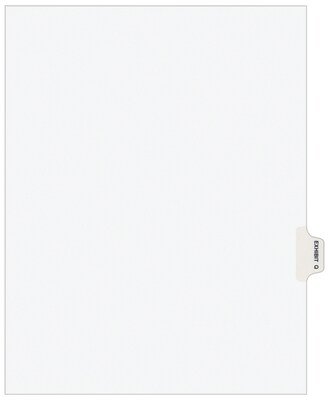 Avery Style Exhibit Q Divider, 26-Tab, White, 25/Pack (01387)