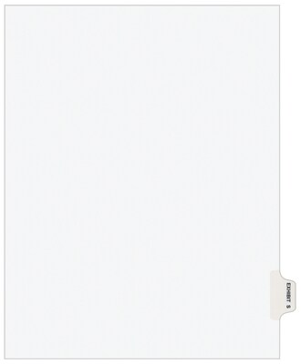 Avery Style Exhibit S Paper Divider, 26-Tab, White, 25/Pack (01389)