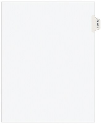 Avery Style Exhibit V Divider, 26-Tab, White, 25/Pack (01392)