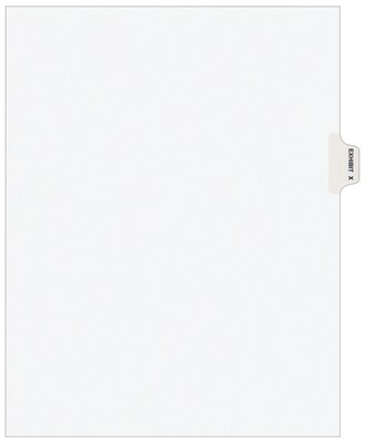Avery Style Exhibit X Divider, 26-Tab, White, 25/Pack (01394)