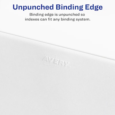 Avery Legal Pre-Printed Numeric Paper Divider, 1 -25 Tabs, White, 1 Set (AVE01701)