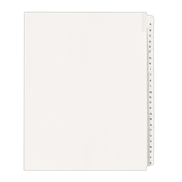 Avery Legal Exhibit A-Z Dividers, 26-Tab, White (01700)