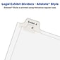 Avery Legal Pre-Printed Paper Divider Collated Set, I-X Tabs, White, Allstate Style, Letter Size (82319)