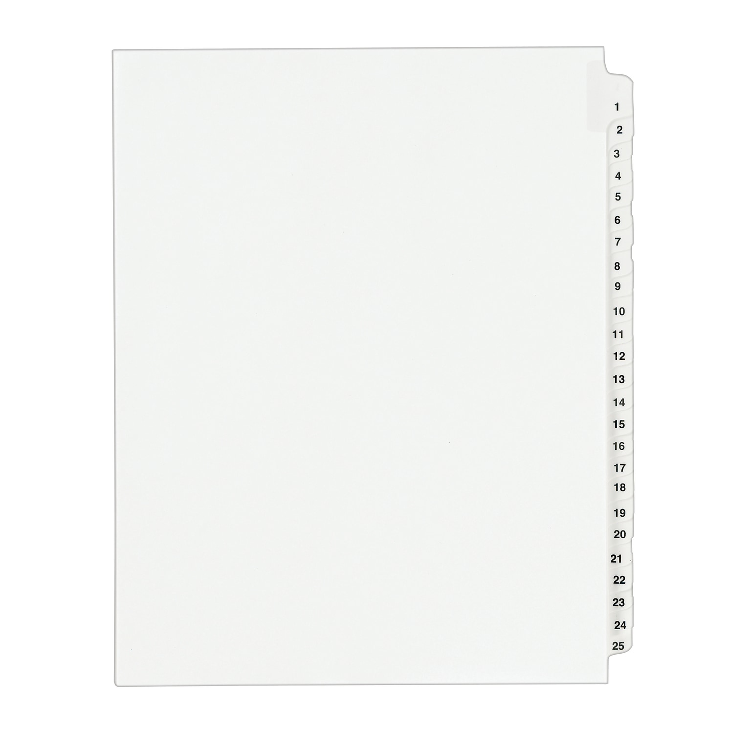 Avery Legal Pre-Printed Paper Divider Collated Set, 1-25 Tabs, White, Avery Style, Letter Size (01330)