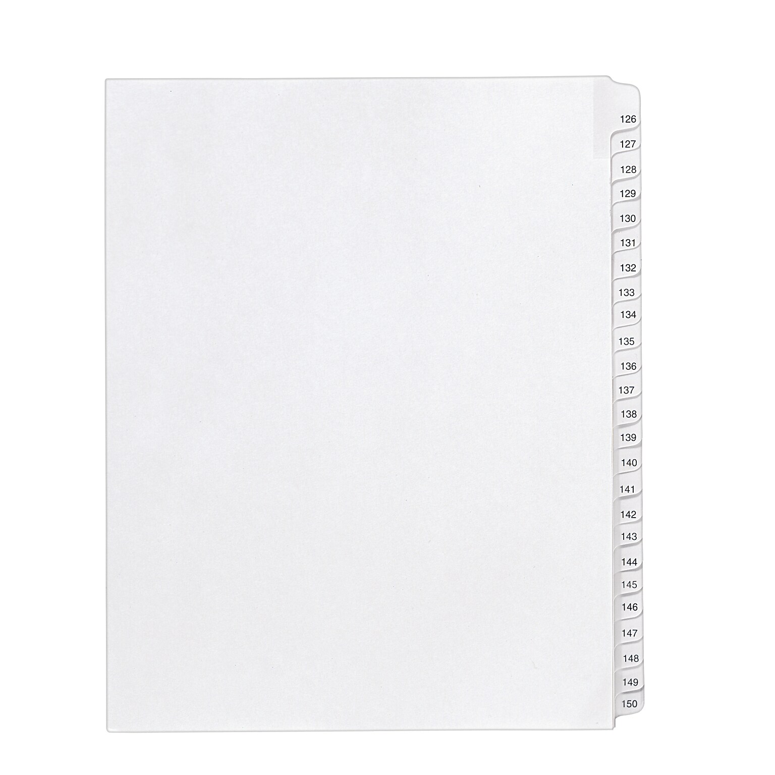 Avery Allstate Pre-Printed 126-150 Paper Divider, White, Set (01706)