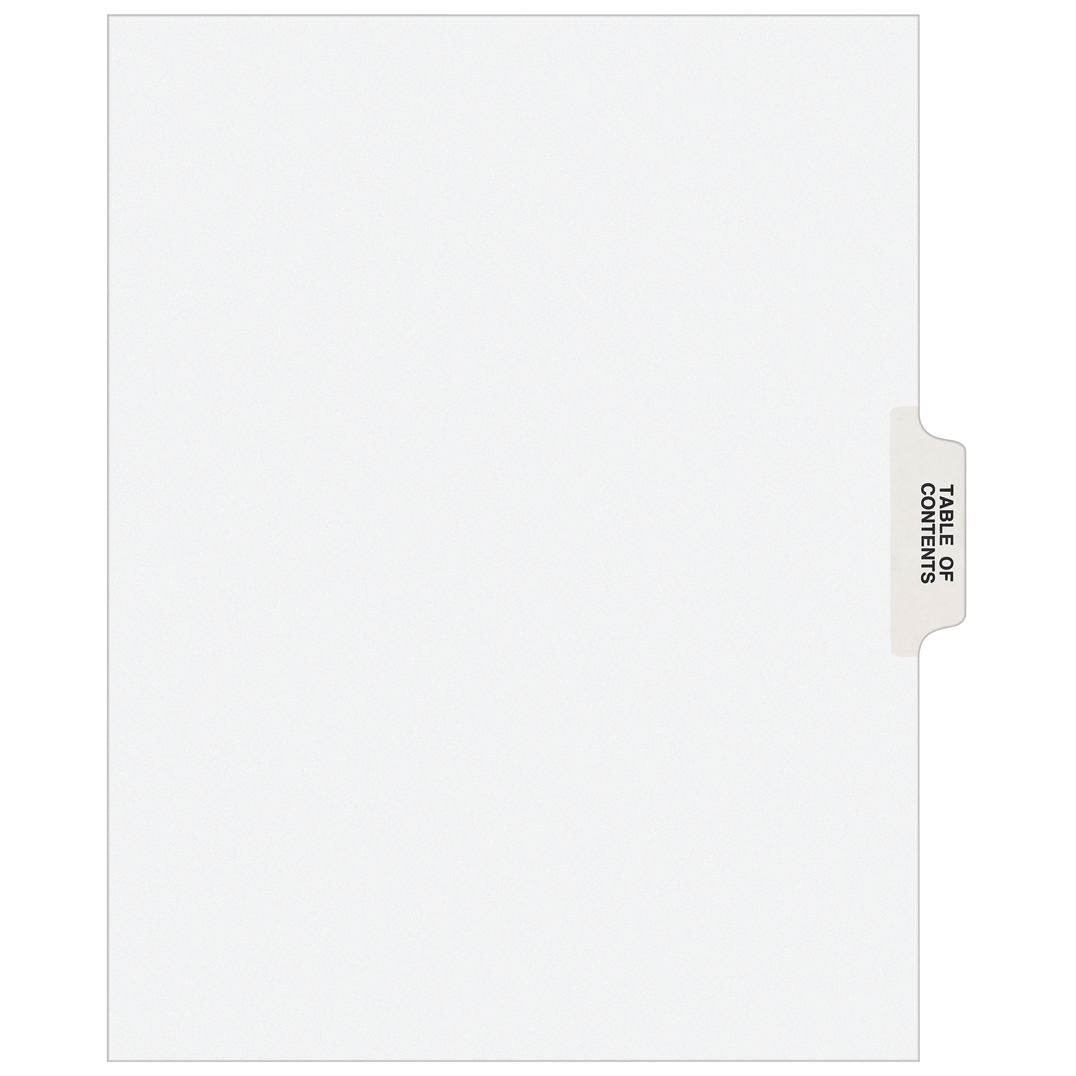 Avery Legal Pre-Printed Paper Dividers, Table of Contents-Tab, White, Avery Style, Letter Size, 25/Pack (11910)